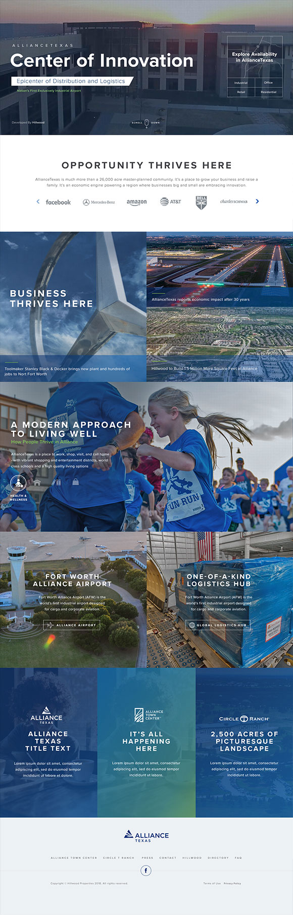 AllianceTexas Website Preview Home Page