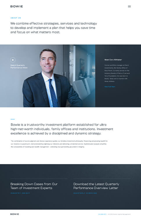 Bowie Capital Managemenr Preview About Page