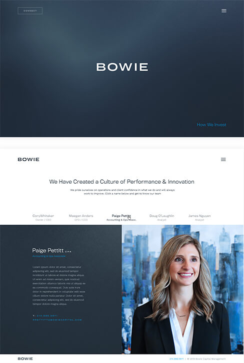 Bowie Capital Managemenr Preview Home Page