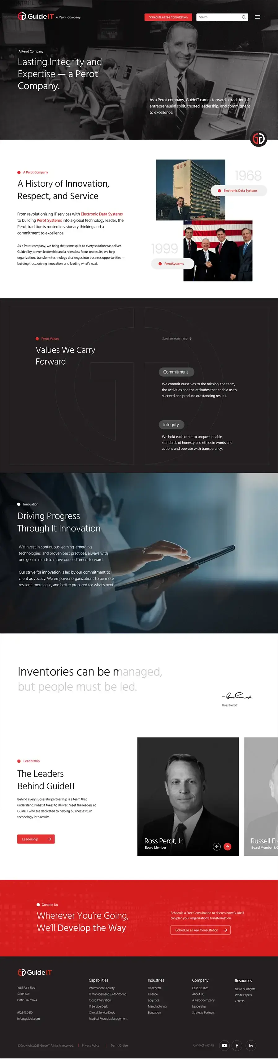 GuideIT Website Preview Legacy Page
